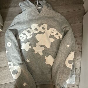 Sp5der beluga grey hoodie